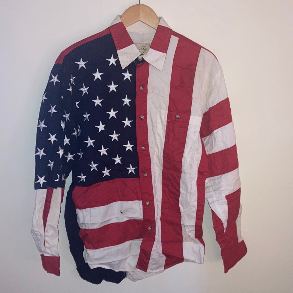 American U.S.A. Freedom Button Down Scully Brand … - image 1